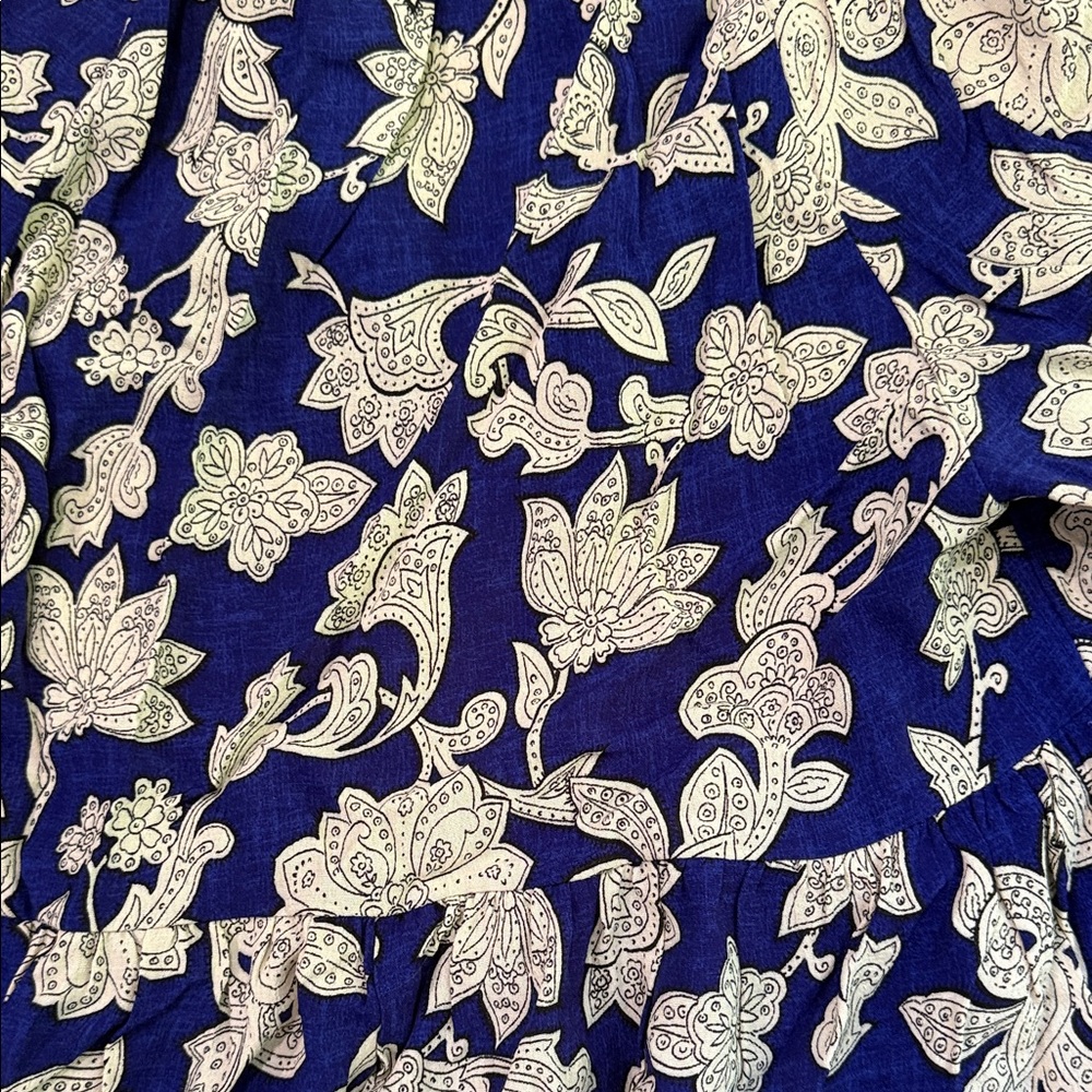 Zara Blue and White Patterned Dress - Picture 4 of 5